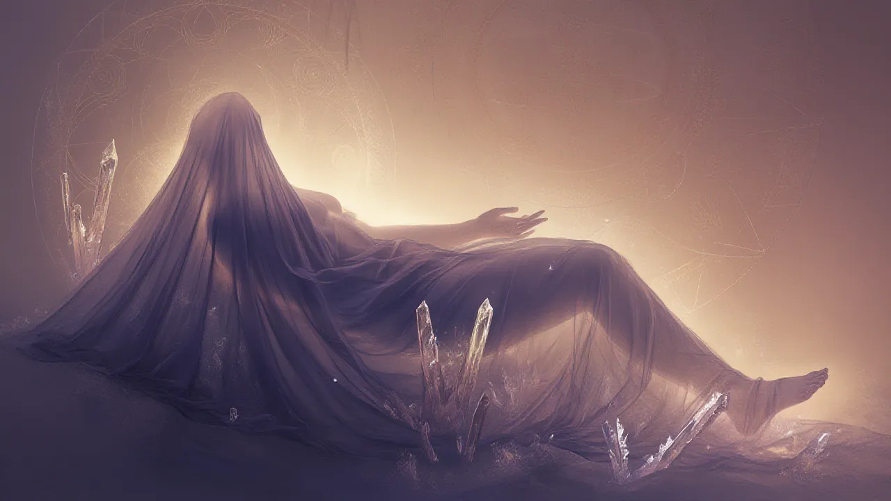 Sacred sleep sanctuary with Deep Rest delta frequency environment — 8-hour overnight binaural beats for continuous restoration