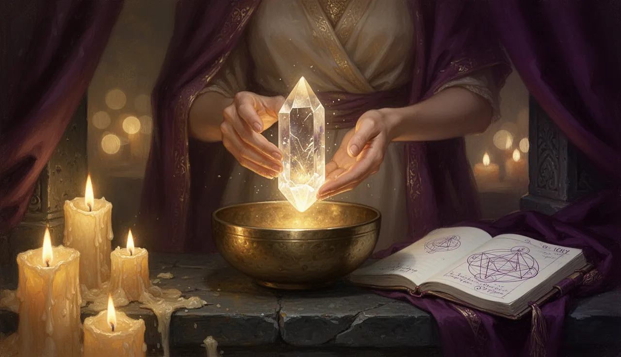 Serene practice space for the Clarity & Confidence ritual