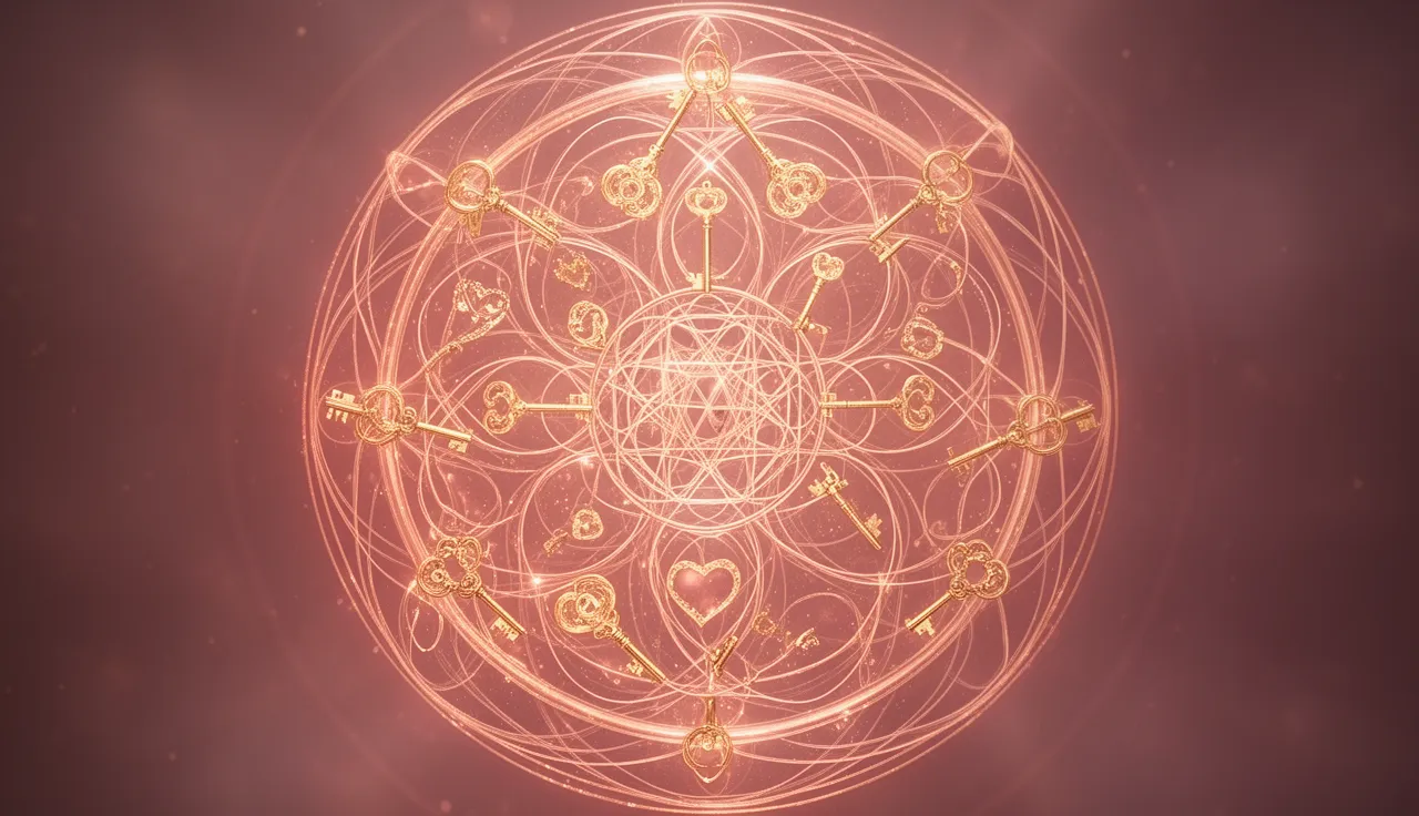 Luminous rose-gold sphere embodying the 639 Hz heart frequency